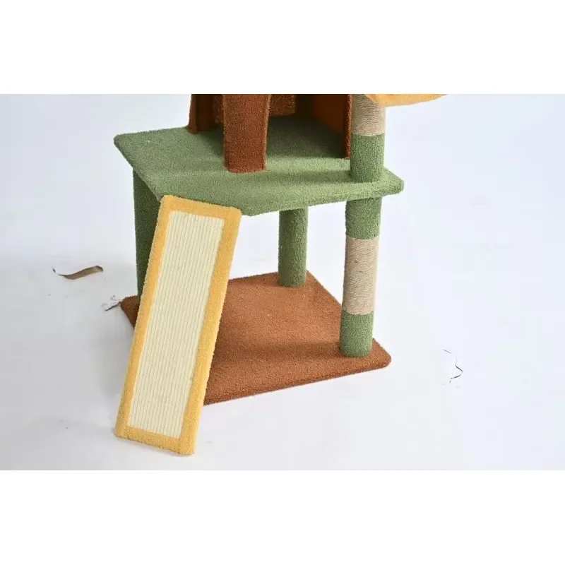 Space Saving Compact Cat Tower Sisal Scratch Tree Tower Design for Small Home Apartment Indoor Cats Resting and Playing