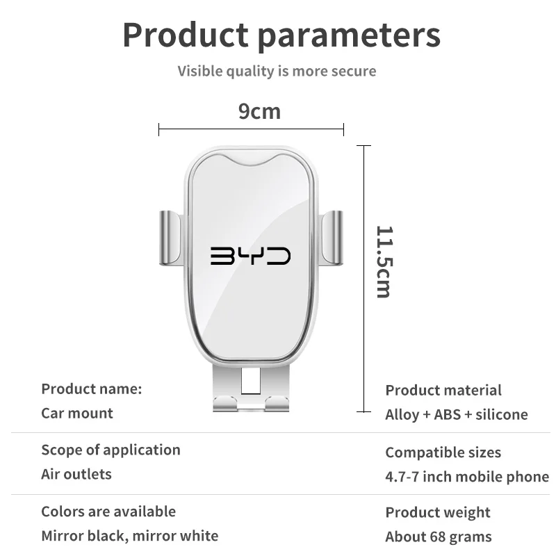 Car Phone Holder For BYD Tang EV 2022 2023 Multimedia Screen Fixed Bracket Wireless Charger Stand Mobile Phone Mount