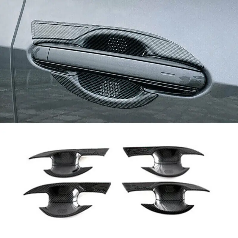 Carbon Fiber Car Door Handle Bowl Cover Trim For Lexus NX250 350 2022 2023