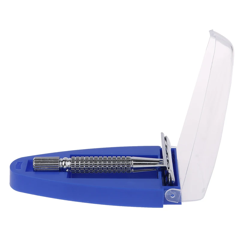 Men Shaver Steel Handle Razor Razor Shaver Double Edges Manual Shaver With Blade