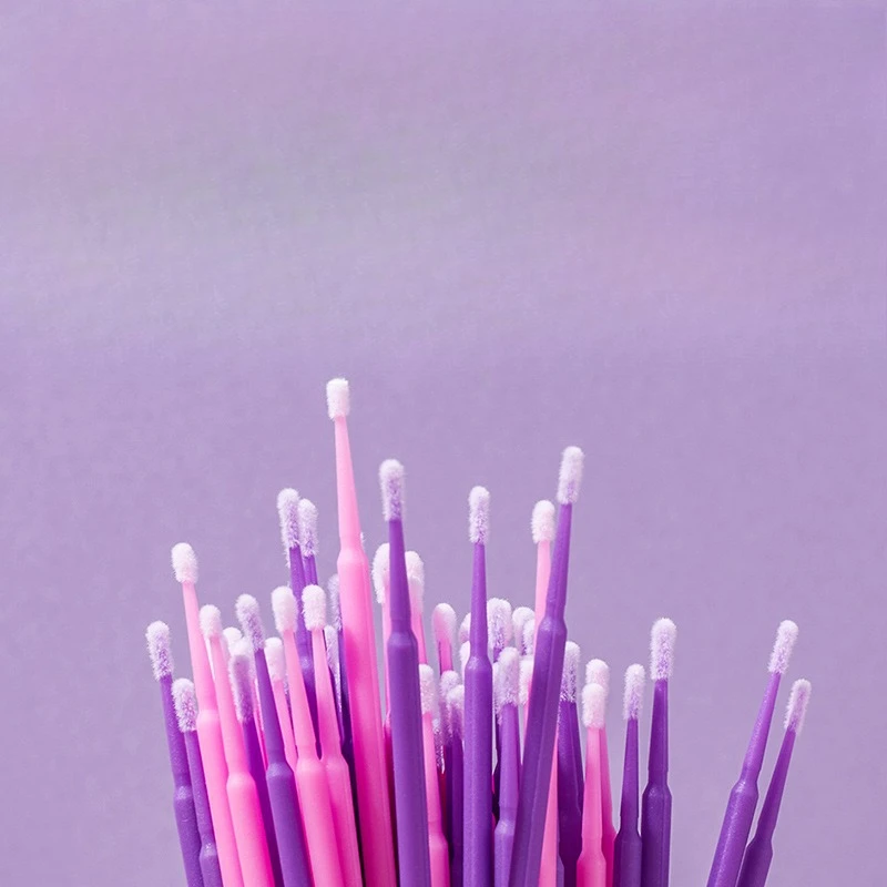 Eenmalig gebruik Gevlokt lippenborstel Make-upborstelset Professionele sanitaire applicator voor nauwkeurige make-up en opruiming Reizen Must Have