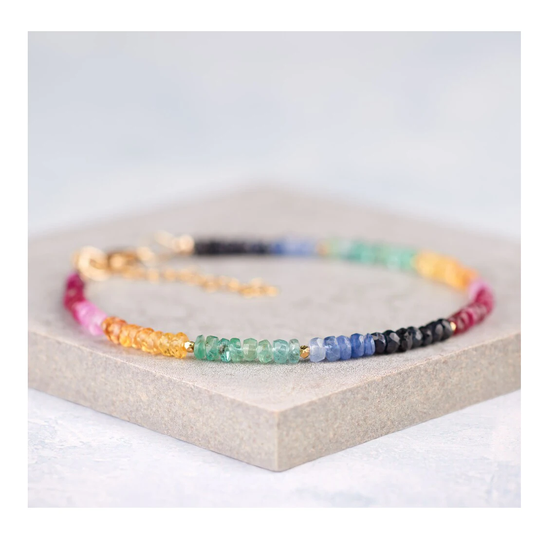 

Zooying Exquisite Fancy Semi-Precious Stone Beaded Bracelet Colored Natural Gemstone Bracelet with Fine Beads Fashion Bracelet
