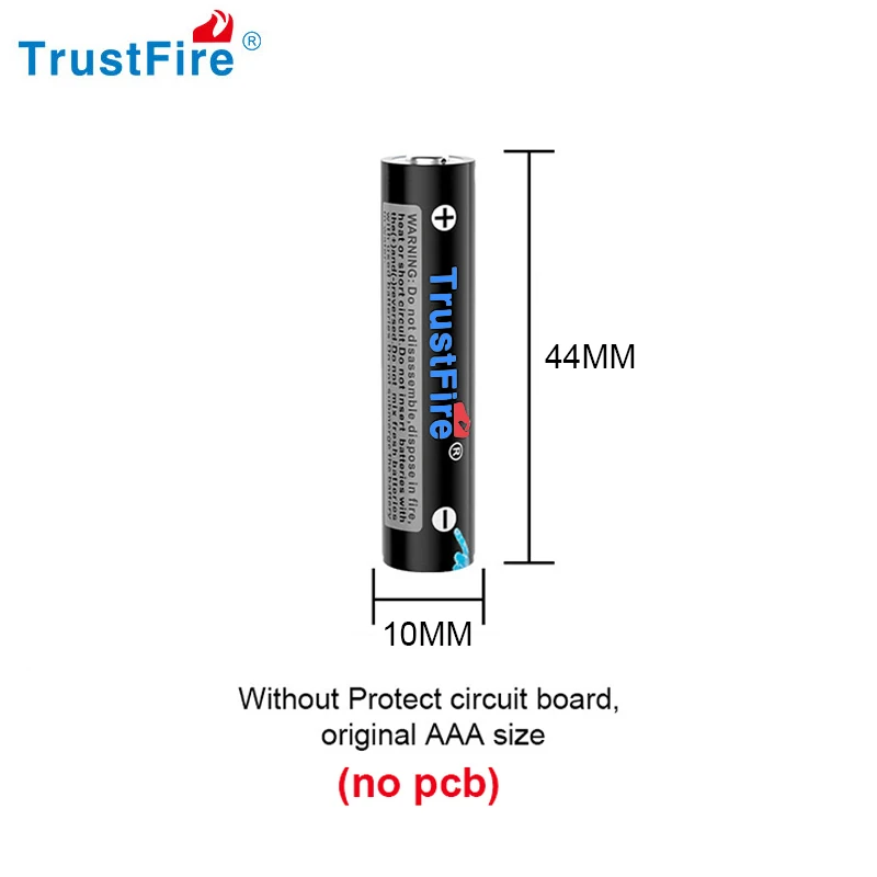 TrustFire AAA Batteries 10440 350mAh Lithium Battery 3.7V Rechargeable Li-ion Cells for LED Flashlight Toys Mouses 100% Original