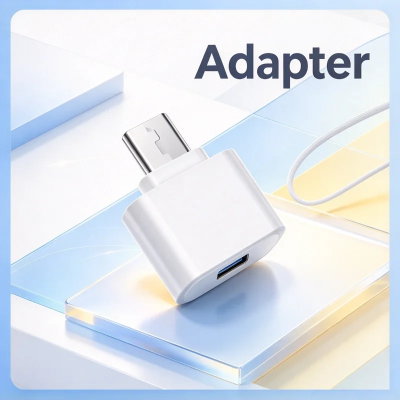 Portable OTG Micro USB Adapter, USB 2.0 ,Fast Data Transfer, Lightweight Design for Travel, Home and Office Use