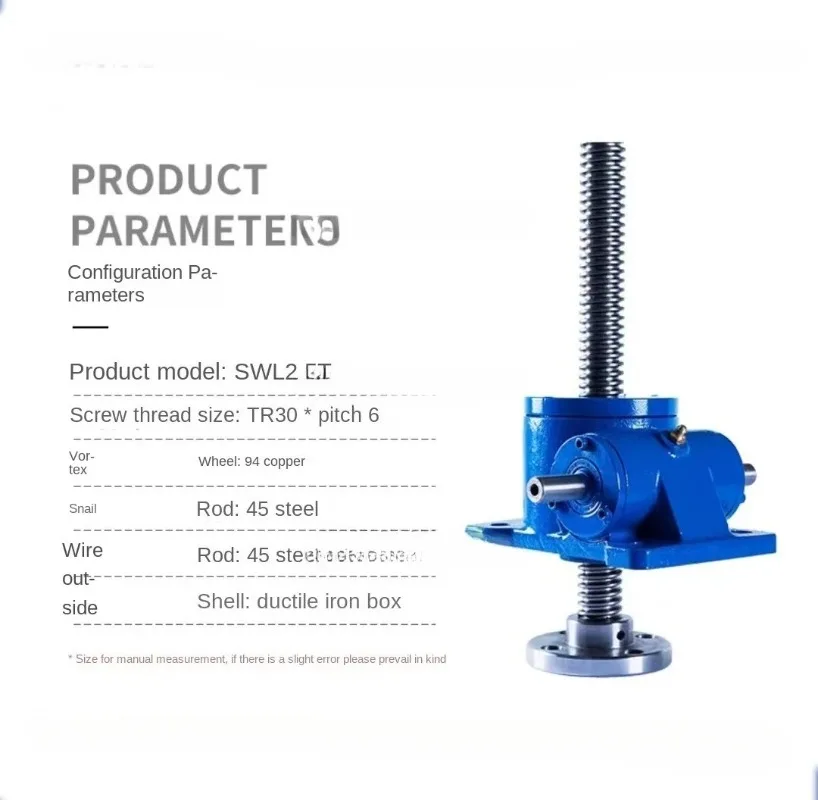 Screw Lift Electric Worm Gear Reducer Platform Hand Synchronous Lifting Screw Rod Length 1 Meter