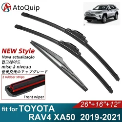 Double Rubber Car Wiper Blades for 2019-2021 TOYOTA RAV4 XA50 Front Rear Windscreen Windshield Wipers Car Accessories 2020 2021