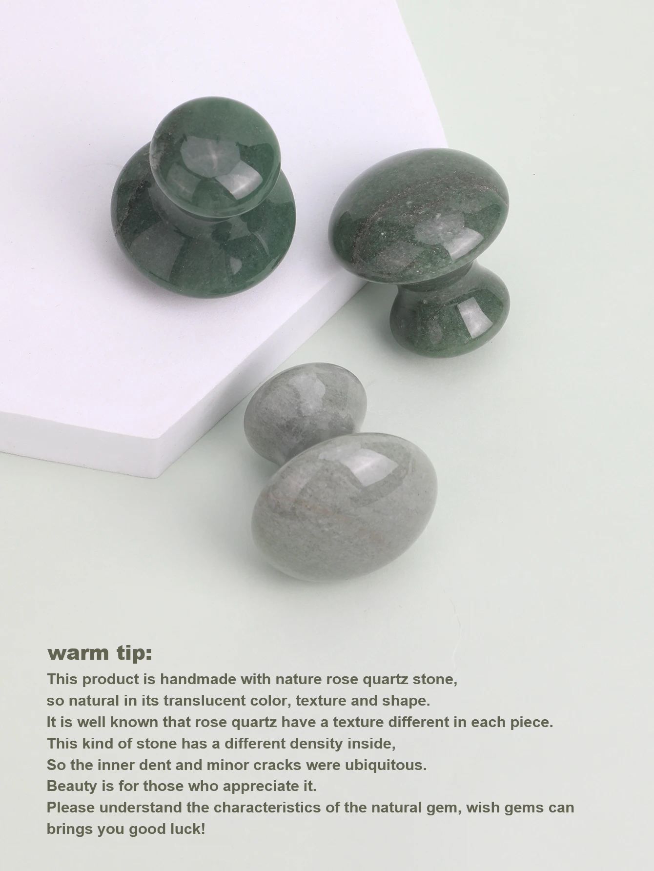1 Natural Jade Mushroom Shape Gua Sha Board Face Back Body Massager Facial Beauty Care Skin Tool Women Relaxing Face Roller