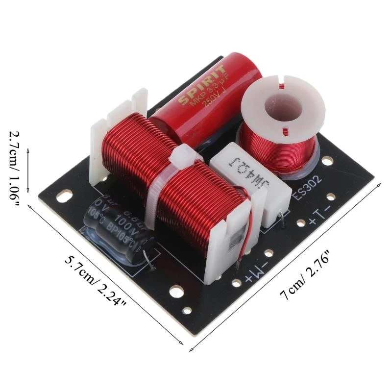 400W SEPENE SPEANER TERECENENCE DISIDER 2 Way HI-Fi Soundshelf Crossover Filters