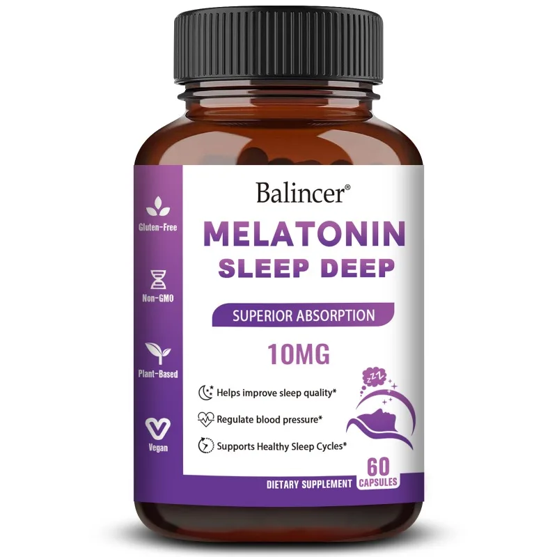Melatonin 100 mg schnell 60 Kapseln auflösen-schneller einschlafen, länger schlafen, natürliche Schlafmittel