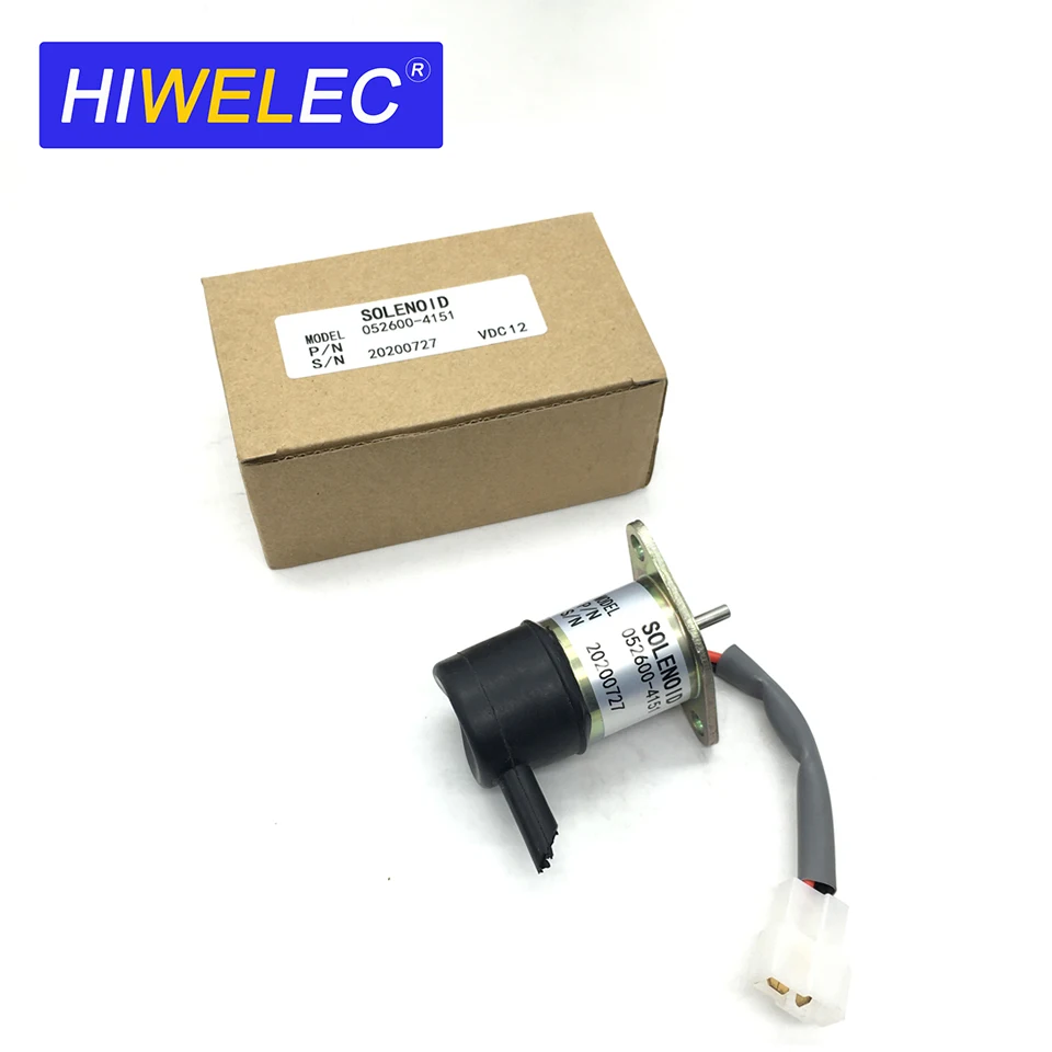 

Соленоид отключения подачи топлива 12 В 052600-4151 16271-68018 Соленоид остановки топлива для двигателя Kubota D1105 D1005 Denso Z28