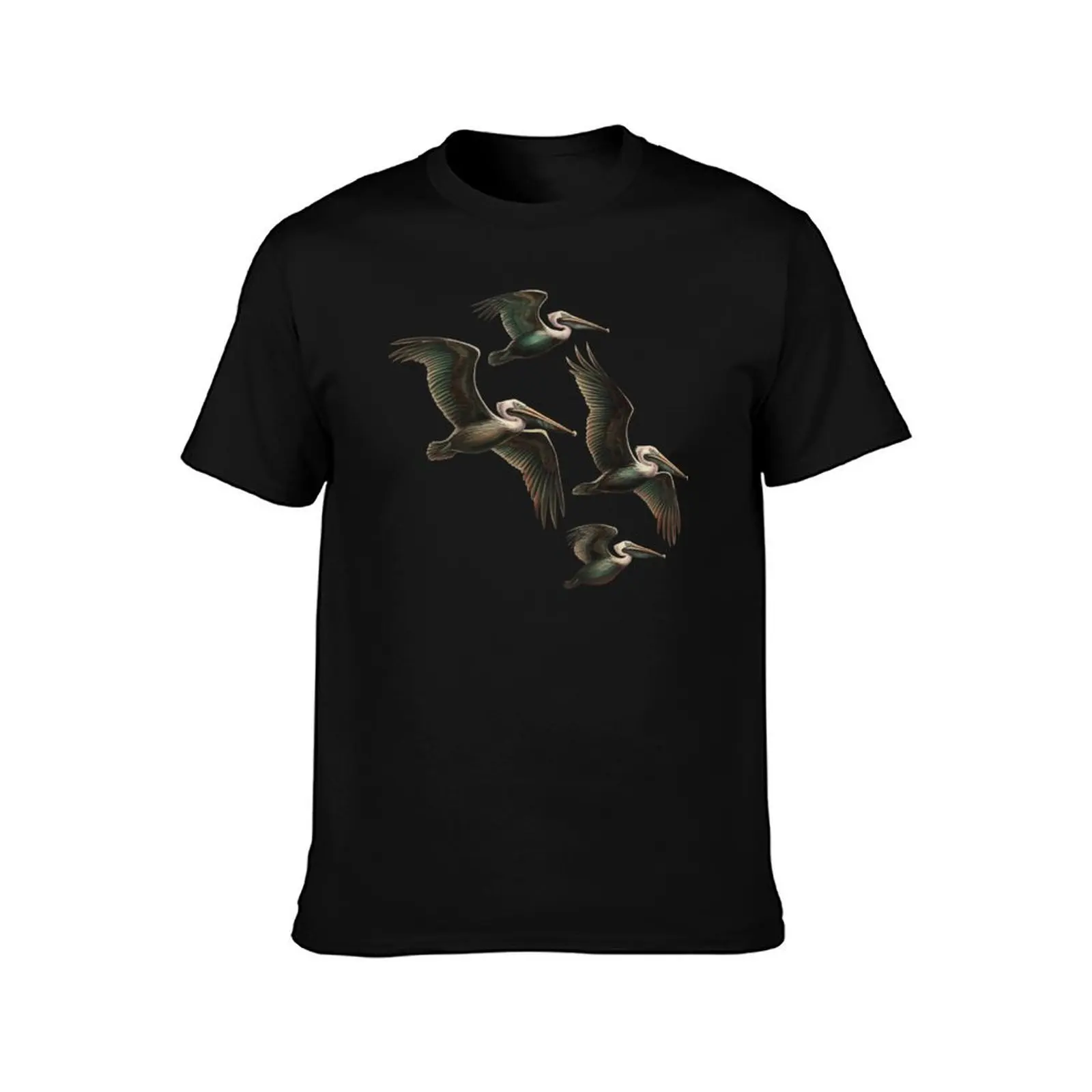Flying Pelicans T-Shirt Soft Durable Cotton T-Shirt