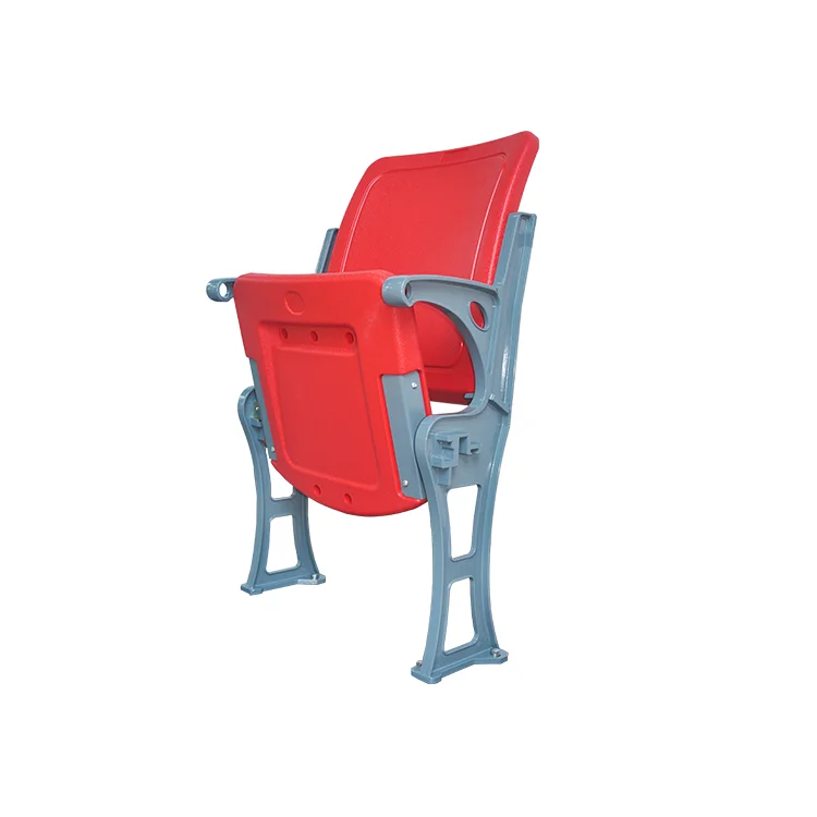 เก้าอี้พลาสติกแบบพับได้สำหรับผู้ชมในสนามกีฬาแบบติดตั้งบนพื้น