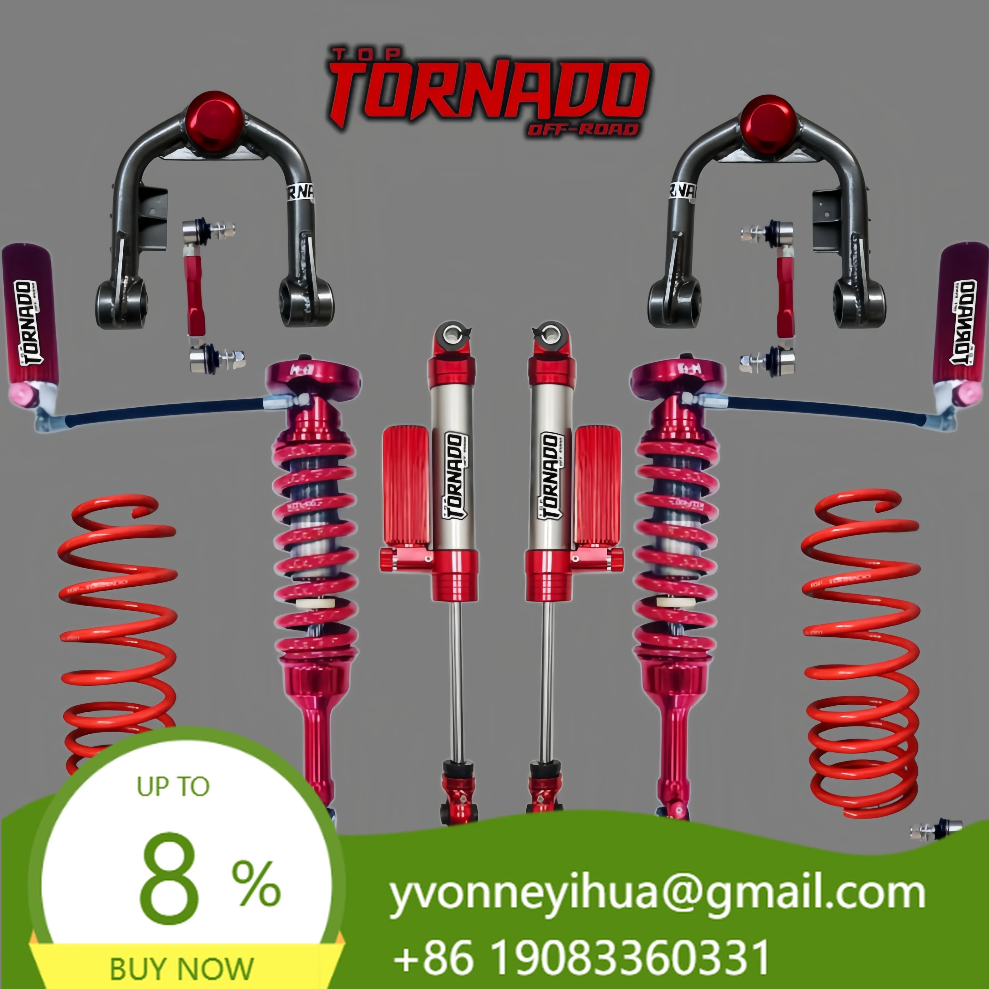 High-quality 4x4 Off-road Nitrogen Compression Rebound Adjustable Suspension Lift Kit For Toyota LC250