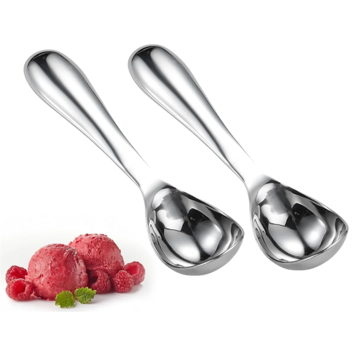 New Stainless Steel Ice Cream Scoop - Comfortable Handle For Effortless Portioning - Perfect For Solid Ice Cream, Falafels