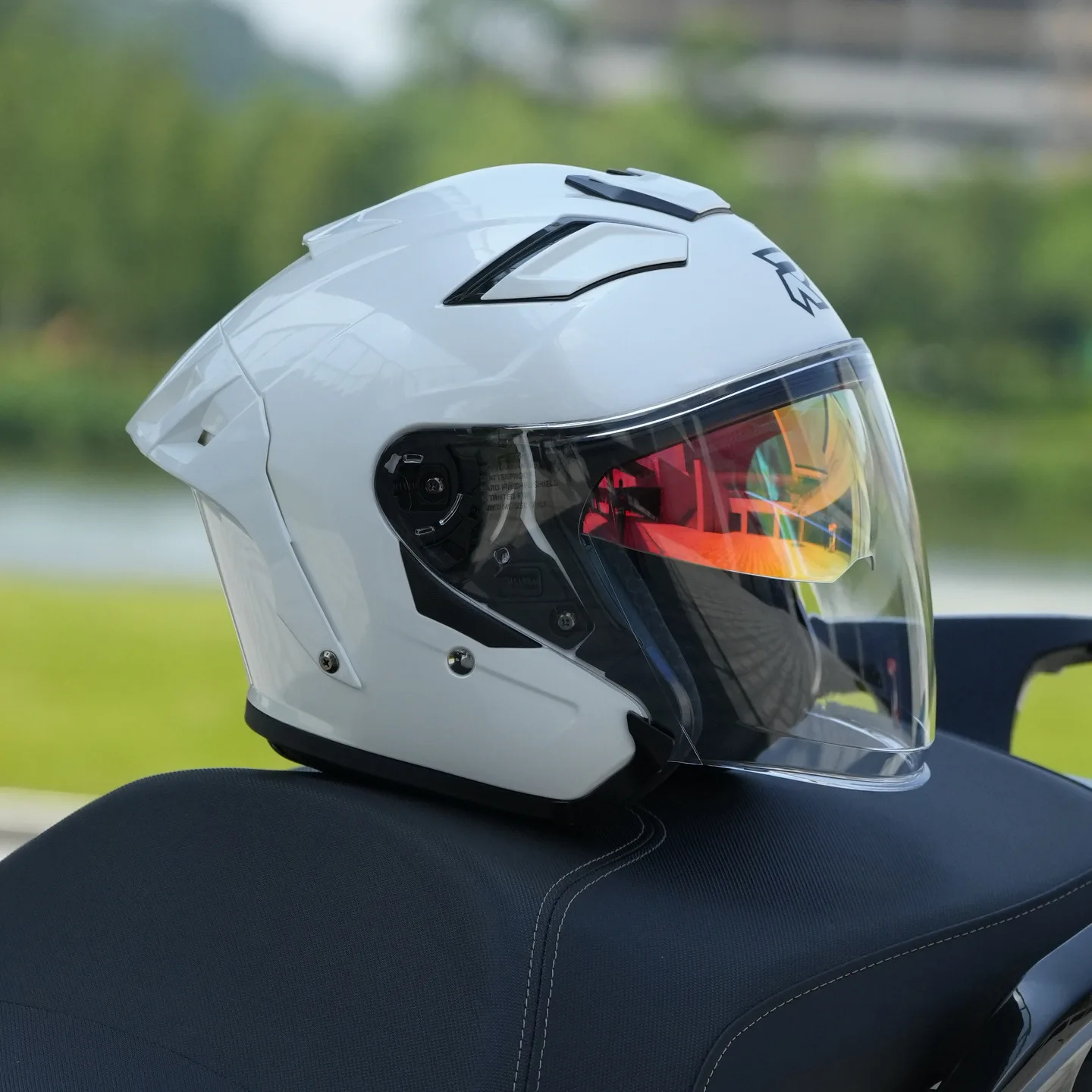 RSV 839 Motorcycle Helmet Men Women Half Helmets Retro Cruise Dual Lens Scooter Three Quarter Helmets Riding Casco Moto
