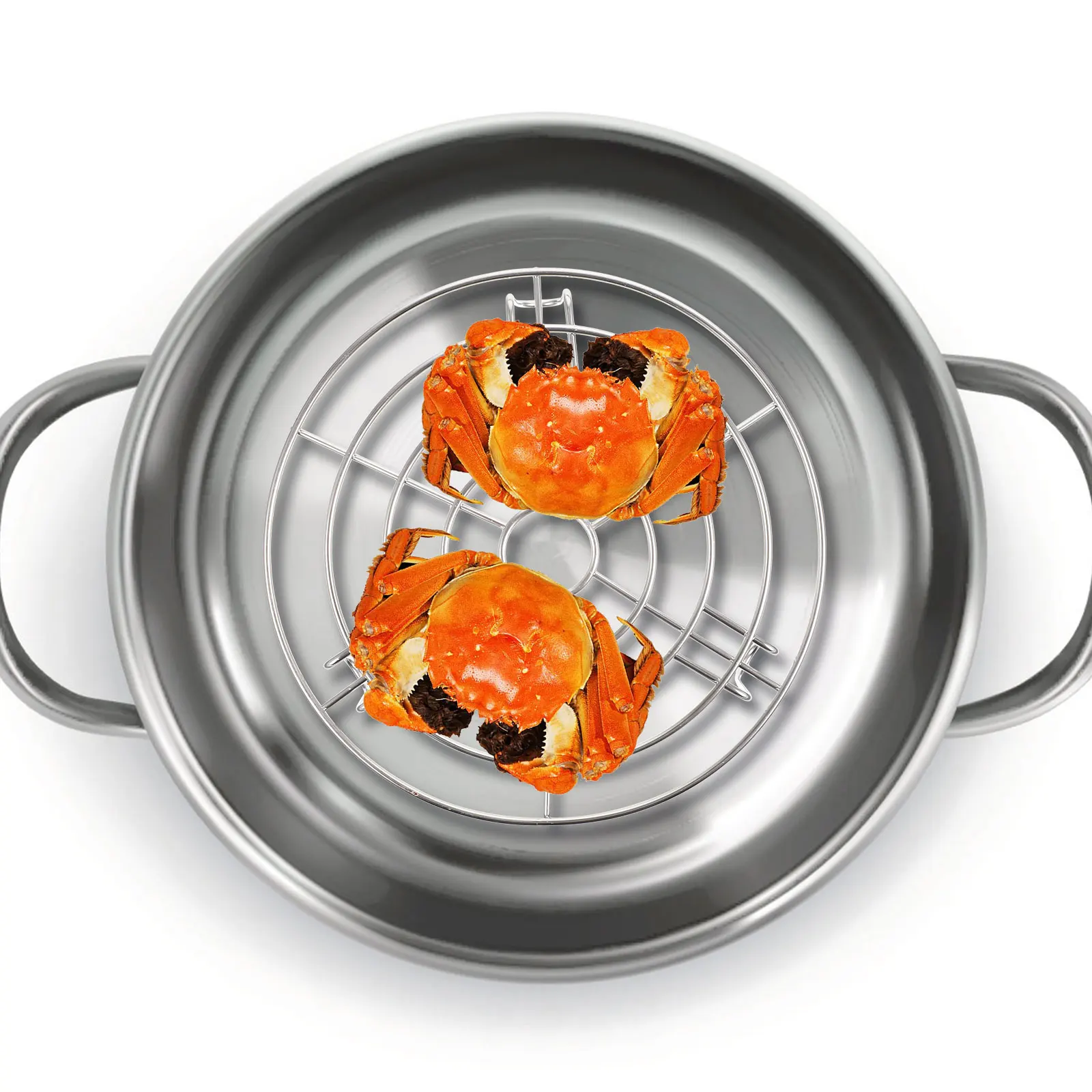 

Stainless Steel Wok Rack Heat-Resistant Steaming Rack Household Egg Steamer Stand For Kitchen Camping Multi-Function Food