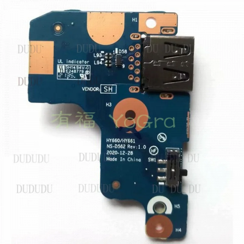D  New USB Board NS-D562 For Lenovo Legion 5 Pro-16ACH6H Laptop 82JQ 5C50S25187