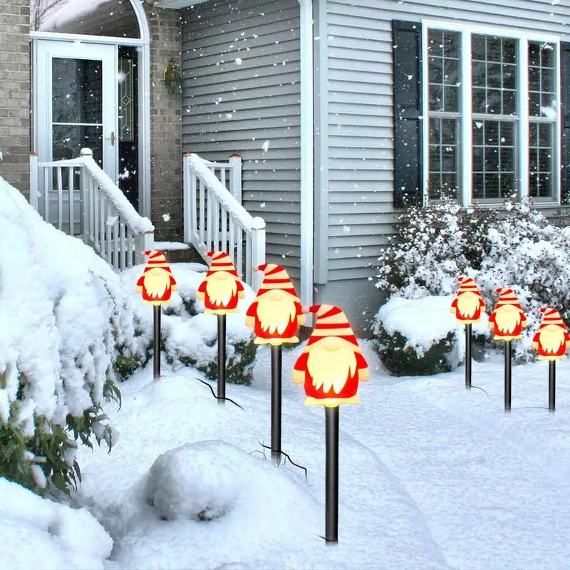 

Gnomes Lighted Garden Stakes Christmas Gnomes Garden Lighted Stake Christmas Lights Outdoor Yard Stakes For Yard Lawn Garden