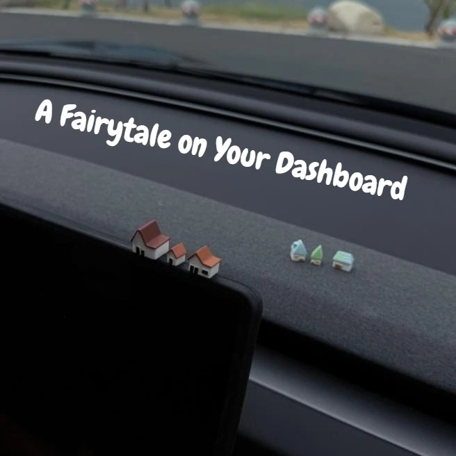 

Cute Tiny House Car Dashboard Decor， Adorable Motorcycle Accessory，Interior Ornament，