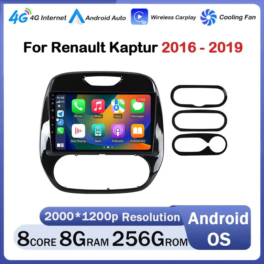 

Android OS for Renault Kaptur 2016 - 2019 Car Radio Multimedia Video Player GPS Navigation 4G Carplay Auto DSP Stereo Head Unit