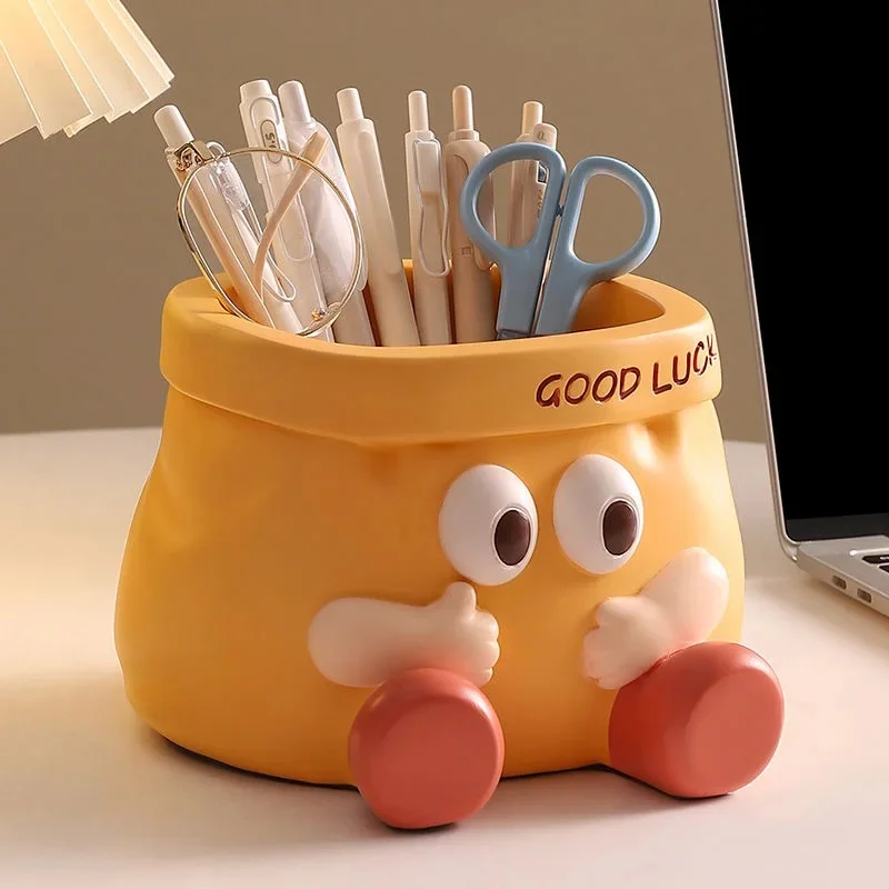 Large-Capacity Cartoon Pen Holder Entrance Key Stationery Storage Box for TV Cabinet Desktop Home Decoration