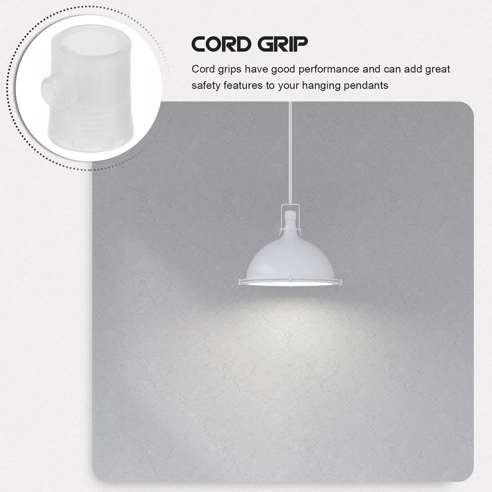50Pcs Cord Grip Strain Relief Lock Wire Clamps Plastic Cable Glands for Ceiling Lights Hanging Lamps Cable Fixing