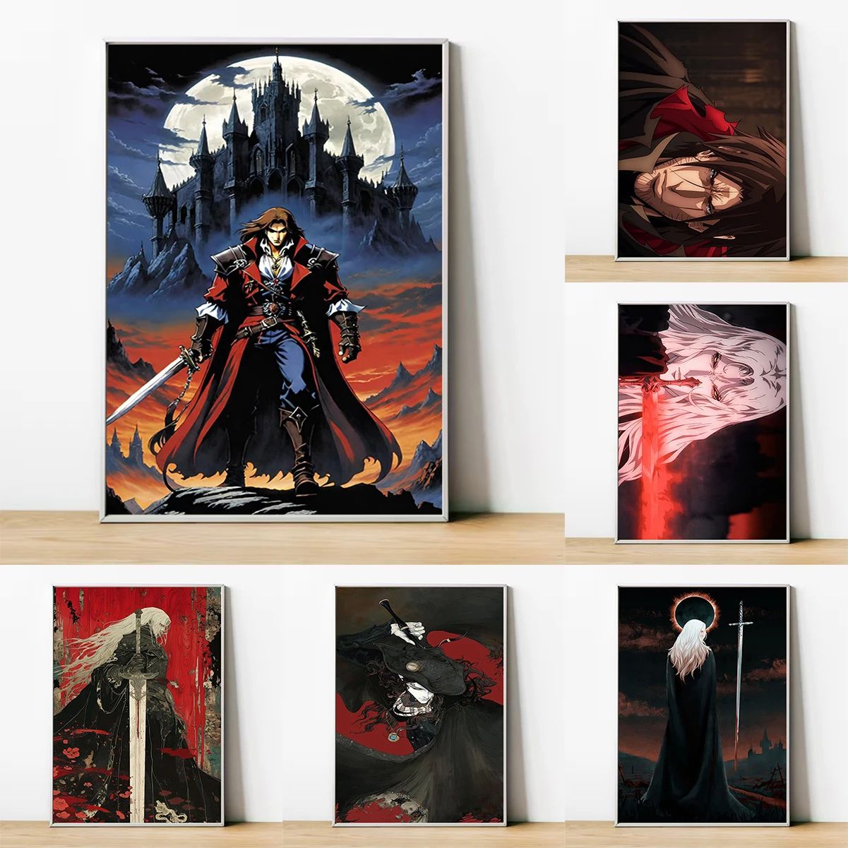 

Game C-Castlevania Poster Decorative Wall Frames Bedroom Decoration Room Vintage Interior Posters For Home Decor