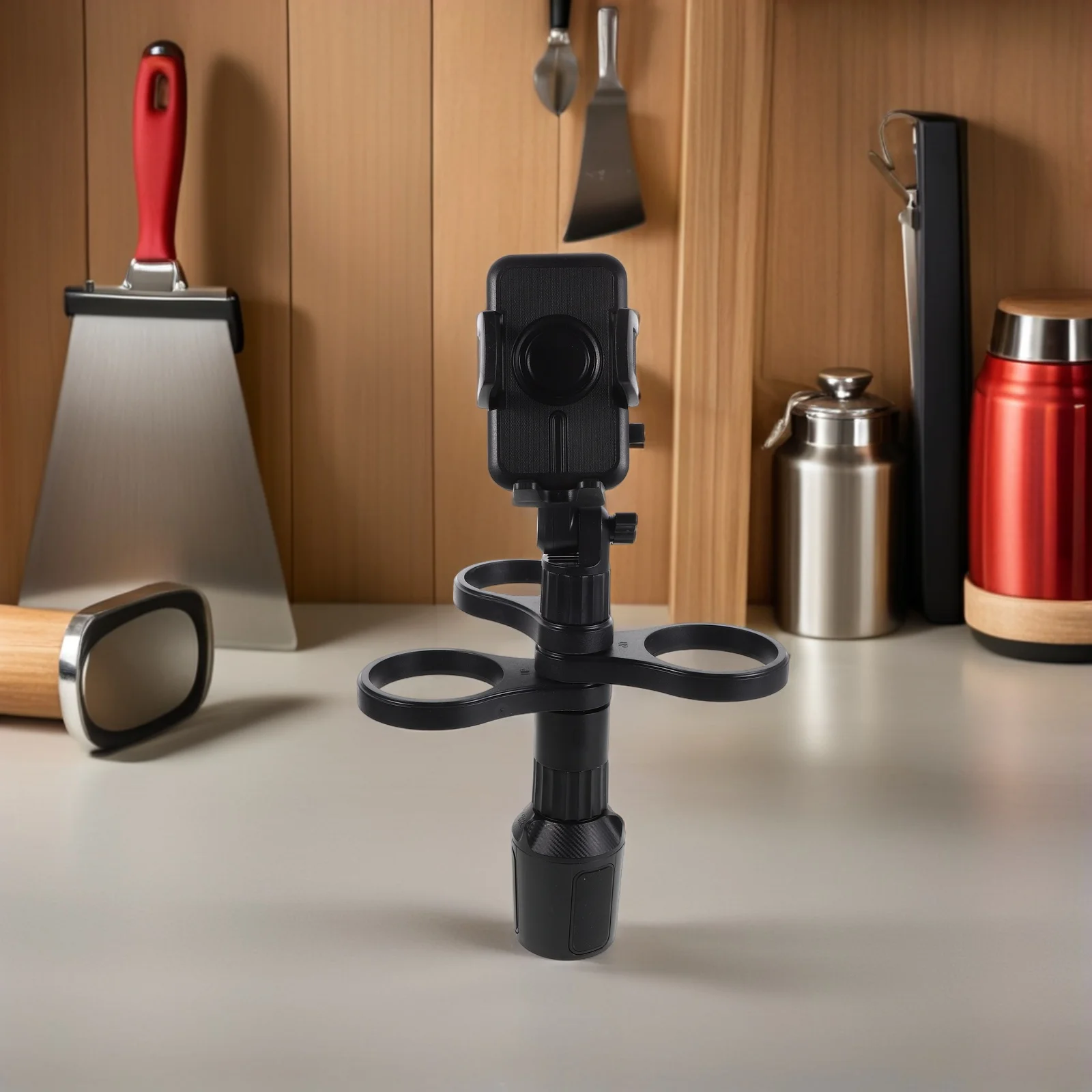 

Multifunctional Car Cup Expandable Water Bottle for Vehicle ABS Drink Holder Stable Structure Durable Easy Installation Compact