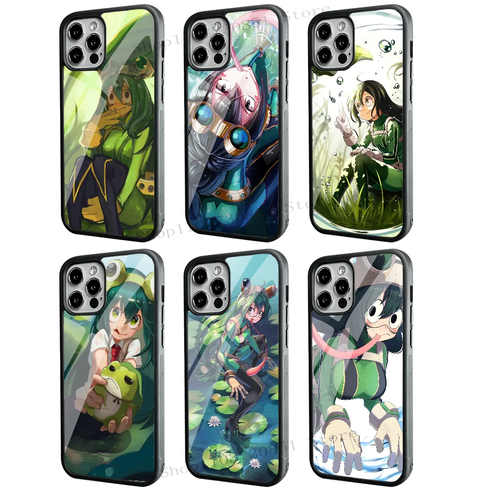 Anime My Hero Academia Asui Tsuyu Phone Case Strong Magnetic For IPhone 15 14 13 Pro Max 11 12 Mini Alex Mirror For Magsafe