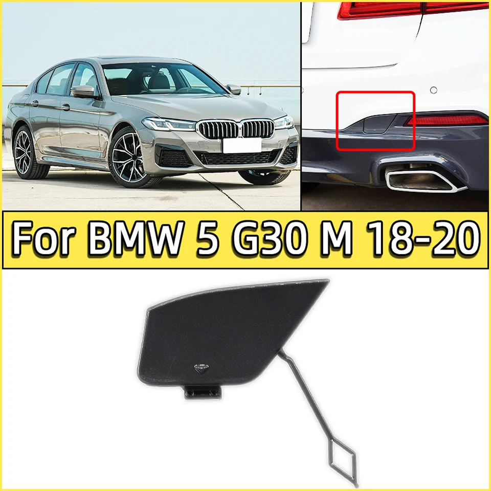 Rear Bumper Tow Hook Cover Cap For BMW 5 G30 525i 528i 530i 540 M Sport 2018 2019 2020 Towing Hauling Shell With Color