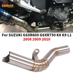 For SUZUKI GSXR 600 750 K8 K9 L1 GSXR750 GSXR600 2008 - 2010 Motorcycle Exhaust Escape Moto Mid Pipe Connect Original Muffler