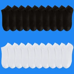 Meias de tornozelo de silicone com corte baixo invisível para homens e mulheres antiderrapantes, monocromáticas, casuais, sem comparecimento, verão, 5 pares, 10 pares, 20 pares