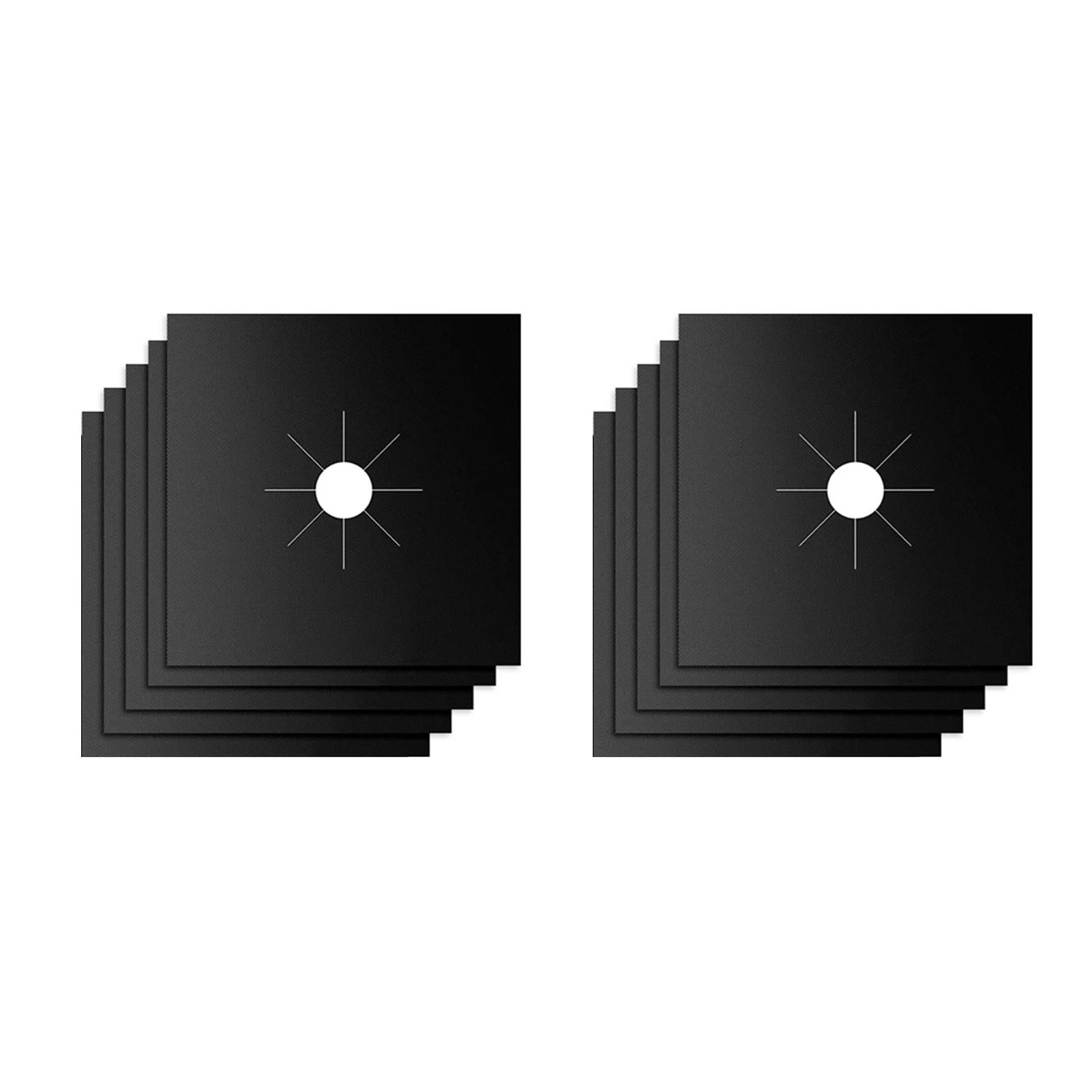 10pcs Gas Range Stove Cover Thickness 0.2mm Waterproof Reusable Heat Resistant Fiberglass Gas Stove Protector Pad