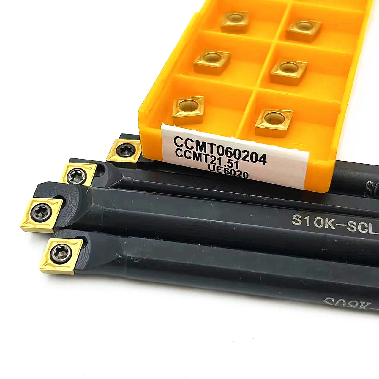 S06K S07K S08K S10K S12M S16Q SCLCR06+10PCS CCMT06 lathe cutter tool cnc Spring steel shockproof plus hardness Carbide Inserts