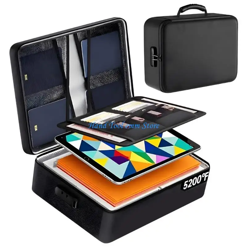 Picture 3: H37F Fireproofs Waterproof Document Storage Box Combination Lock Large Organizers