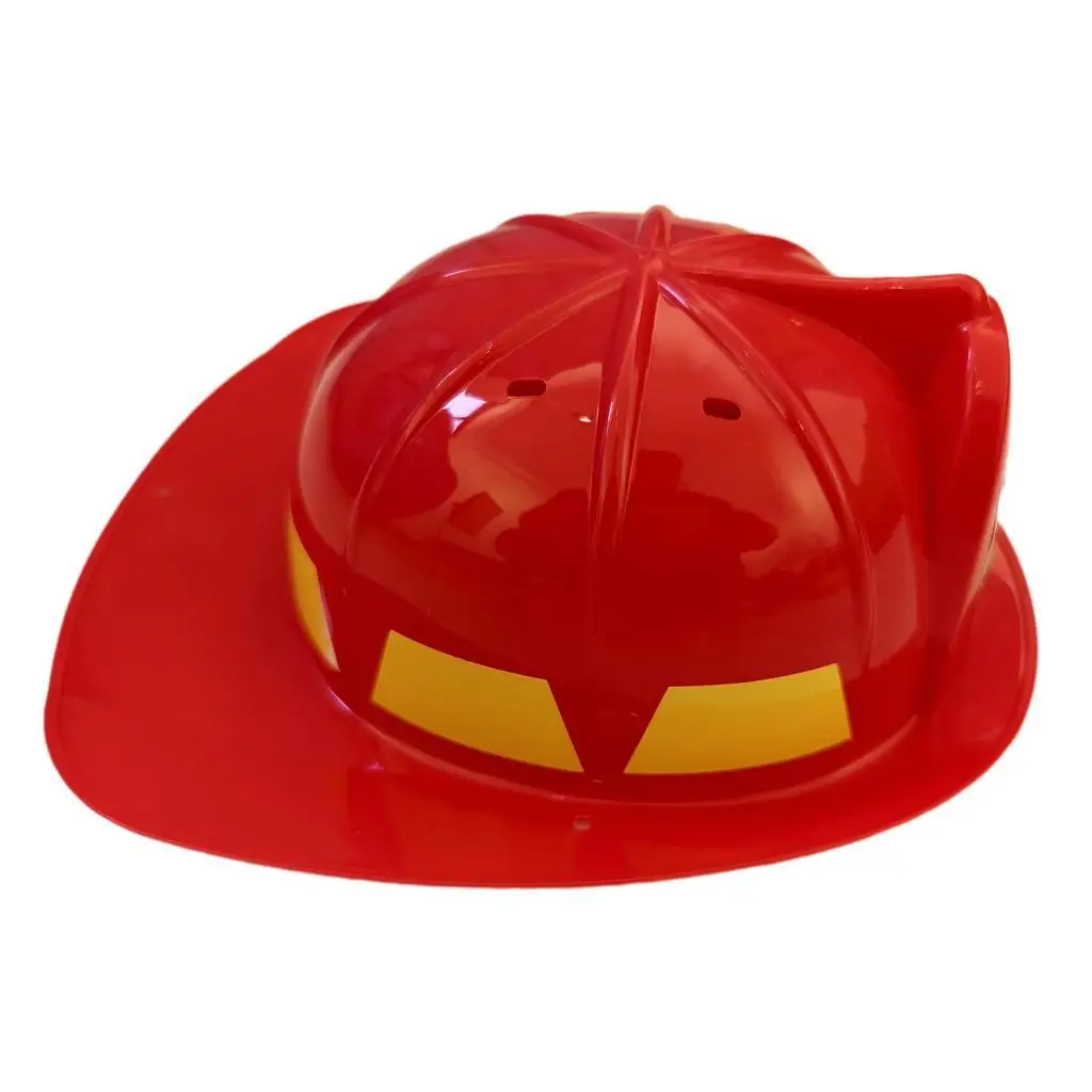 Chapeau et casque de pompier en plastique pour enfant, jouet Kiev illage, outils de jeu, rouge