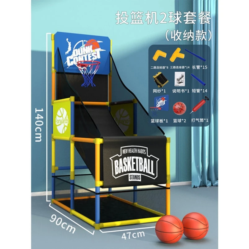 Children Basketball Stand Shot Counter Outdoor Double Ball Trainer Home Indoor Basketball Hoop