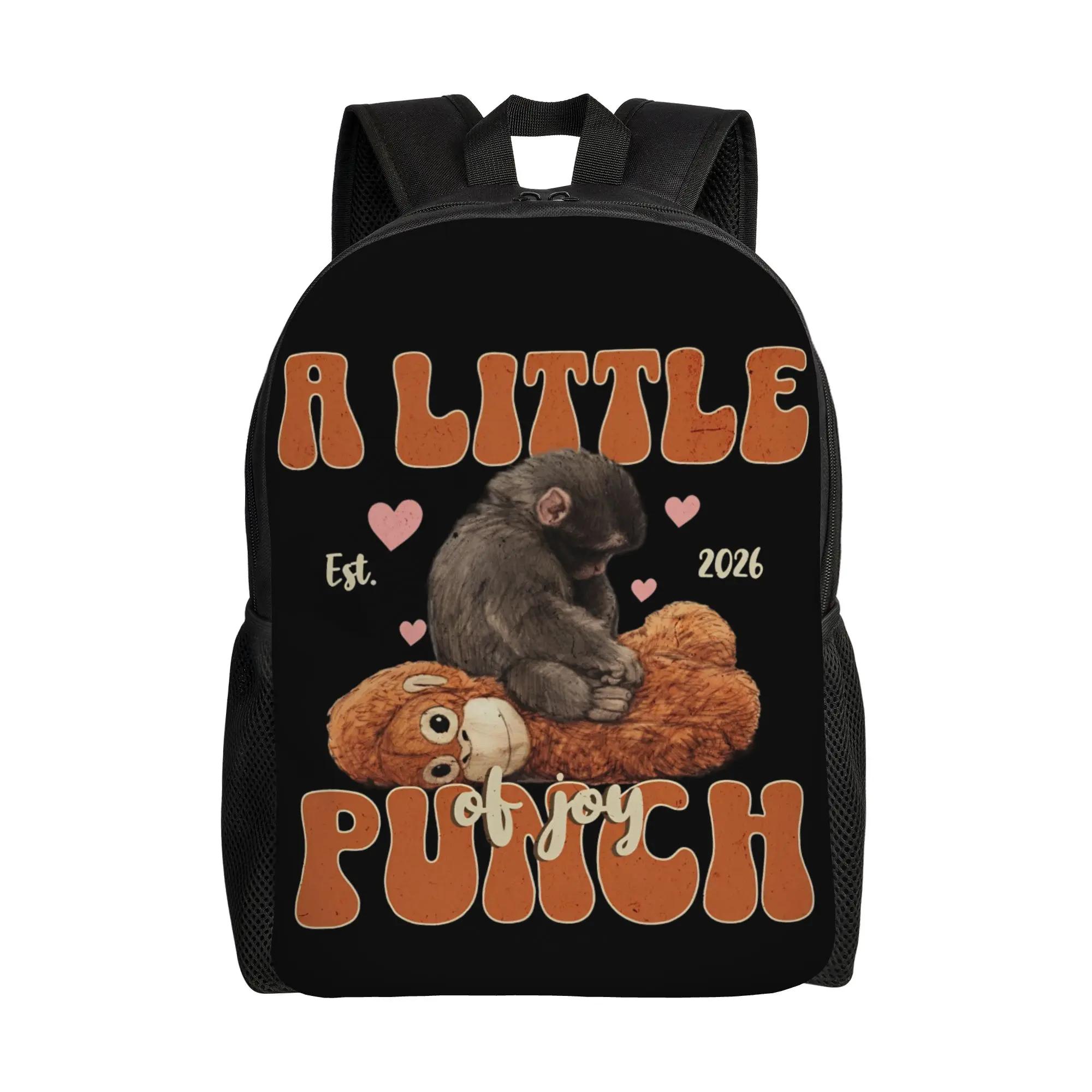 

Monkey Punch Baby Monkey Holding Toy Backpack for Kids Girls Boys Lightweight Backpacks Bag for Toddlers Preschool