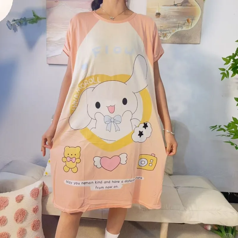 

Полный жизненно важности! AliExpress милая летняя ночная рубашка с оранжевым нефритом и корицей, милая и милая повседневная домашняя рубашка, которую можно носить на улице