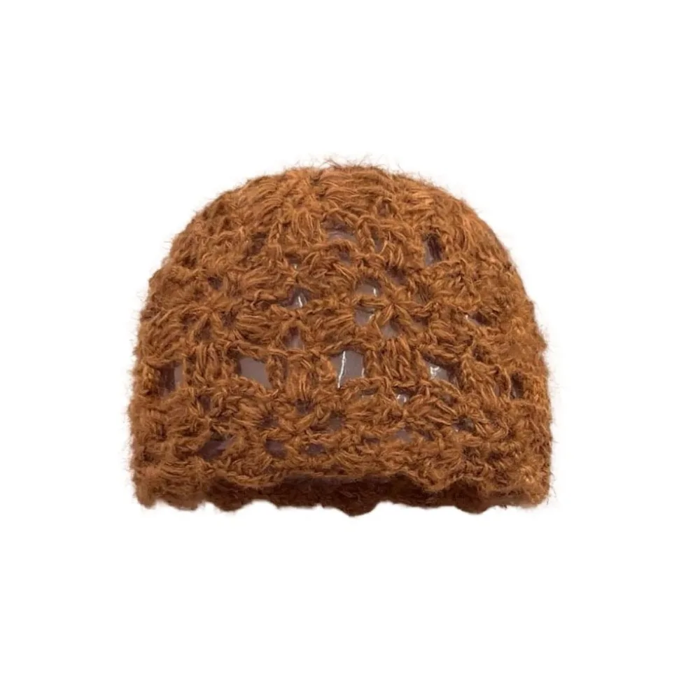 bonito-cor-solida-croche-flor-chapeu-oco-artesanal-de-malha-pulover-chapeu-y2k-gorros-japoneses-bone-ao-ar-livre