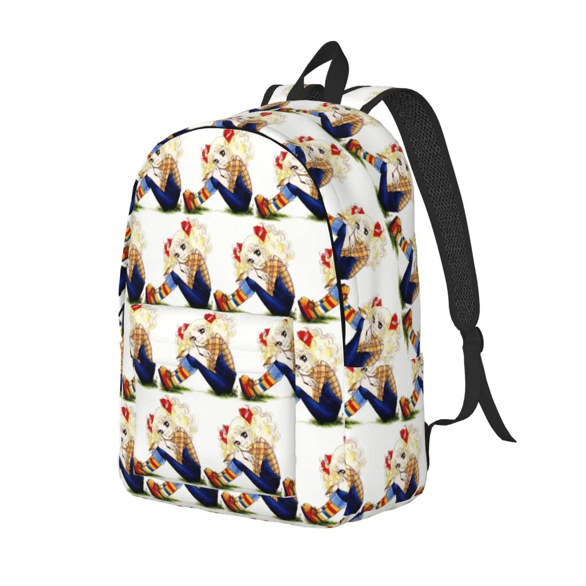 Candy Candy Anime Manga Student Backpack School Bag Hiking Travel Daypack for Boys Girls Bookbag Shoulder Bags