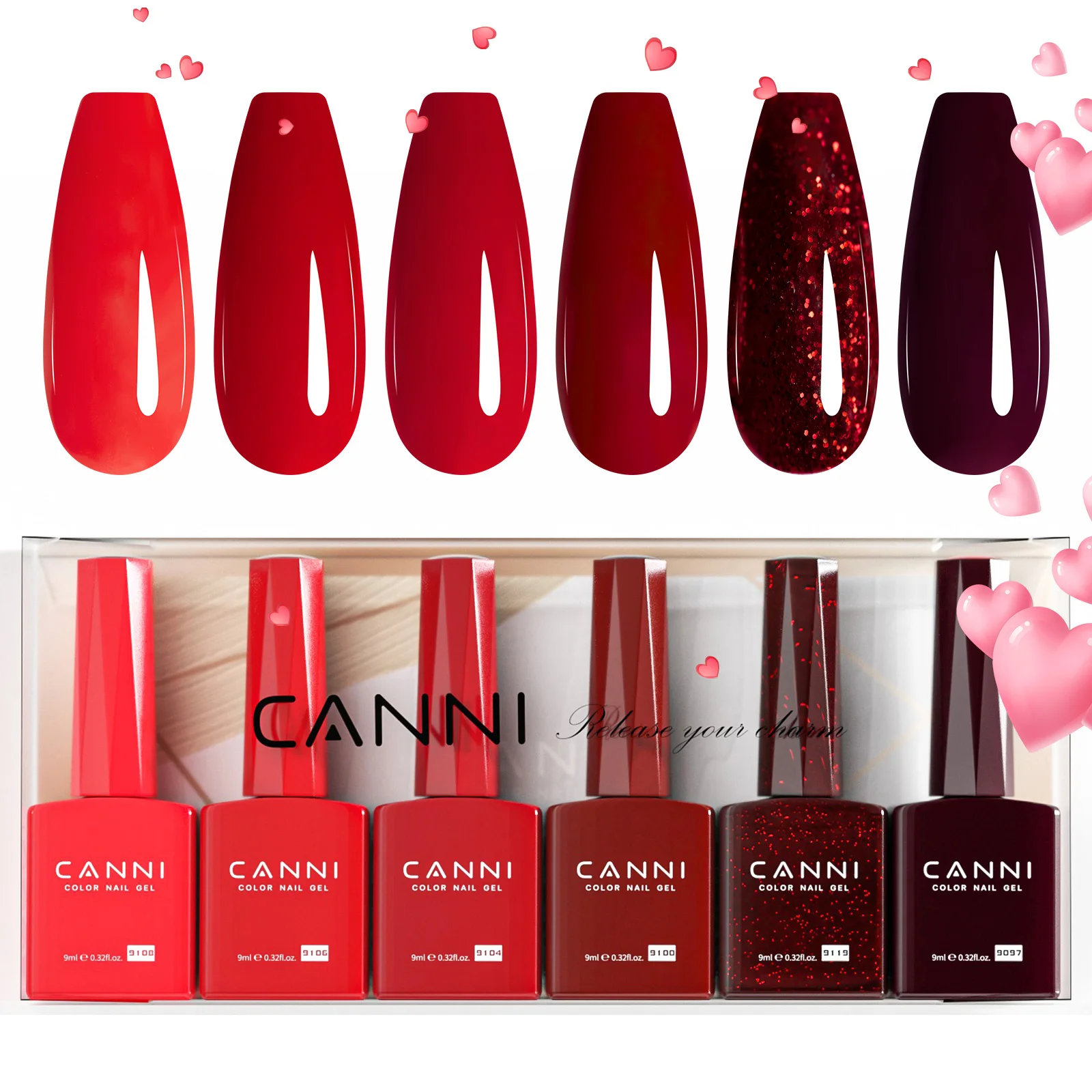 9 ml CANNI Cat Eye Nagel-Gel-Nagellack-Set, TPO-FREI, Soak Off UVLED Diamond Sparkle, wunderschöne Farbe, semi-permanent, EU-Standard-Gel-Nagel – Detail 31