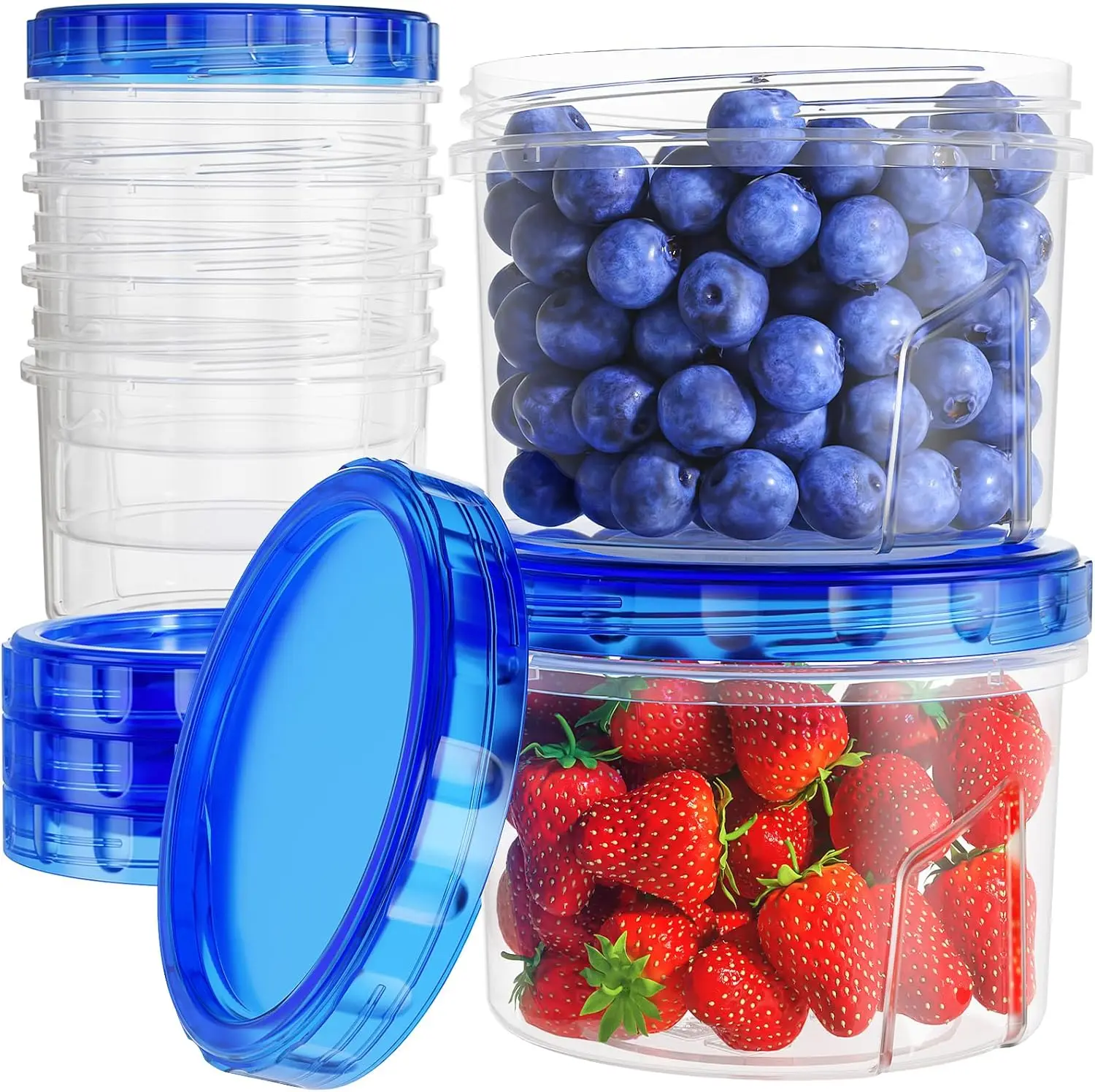 Freezer Storage Containers – [6-Pack, 16 Oz] Airtight Plast…