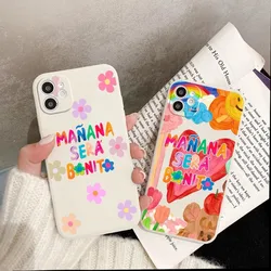 Karol G Manana Sera Bonito Phone Case For iPhone 15 14 12 11 13 PRO MAX Plus PRO MAX X XS Mini 7 8 PLUS Se 2020 White Cover