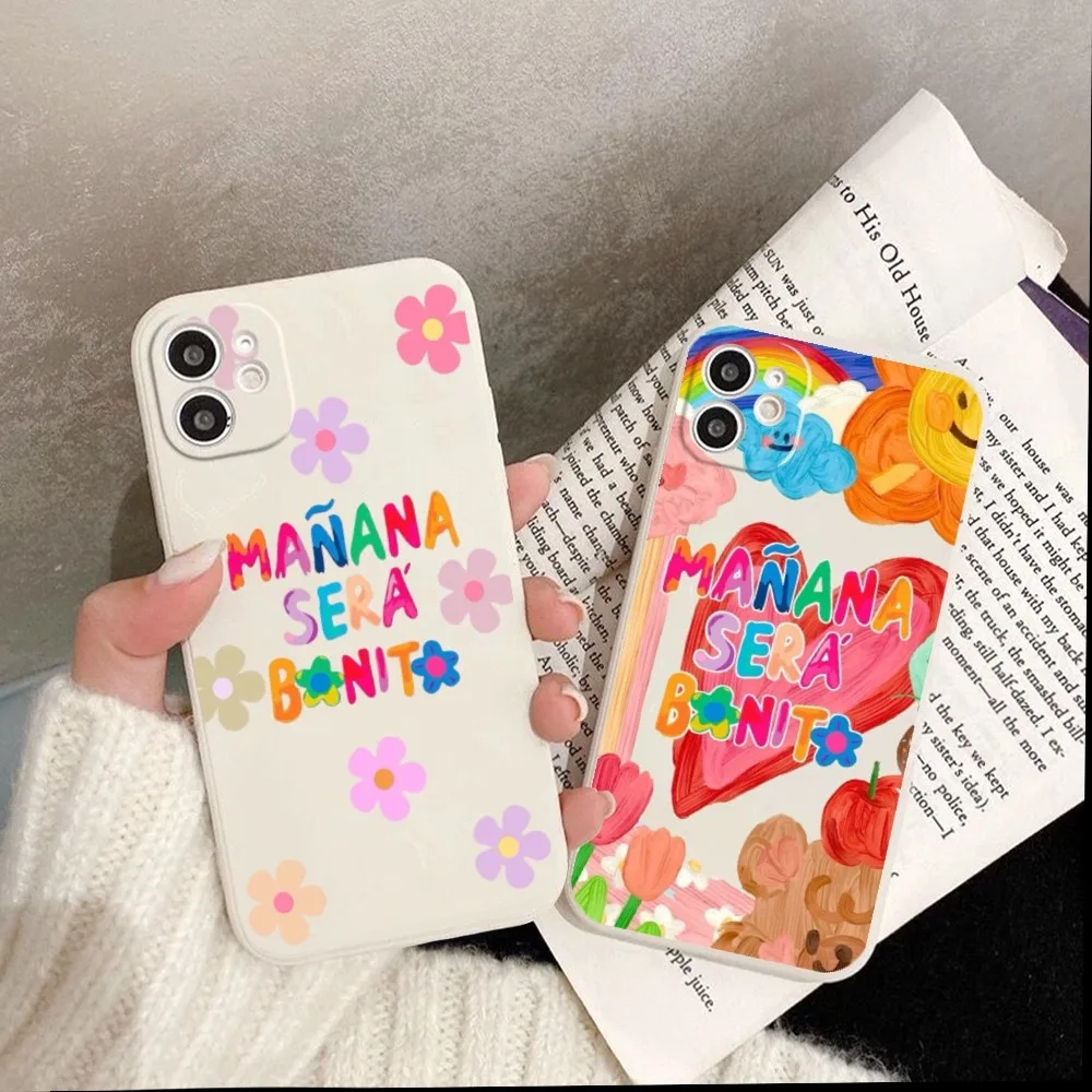 Karol G Manana Sera Bonito Phone Case For iPhone 15 14 12 11 13 PRO MAX Plus PRO MAX X XS Mini 7 8 PLUS Se 2020 White Cover