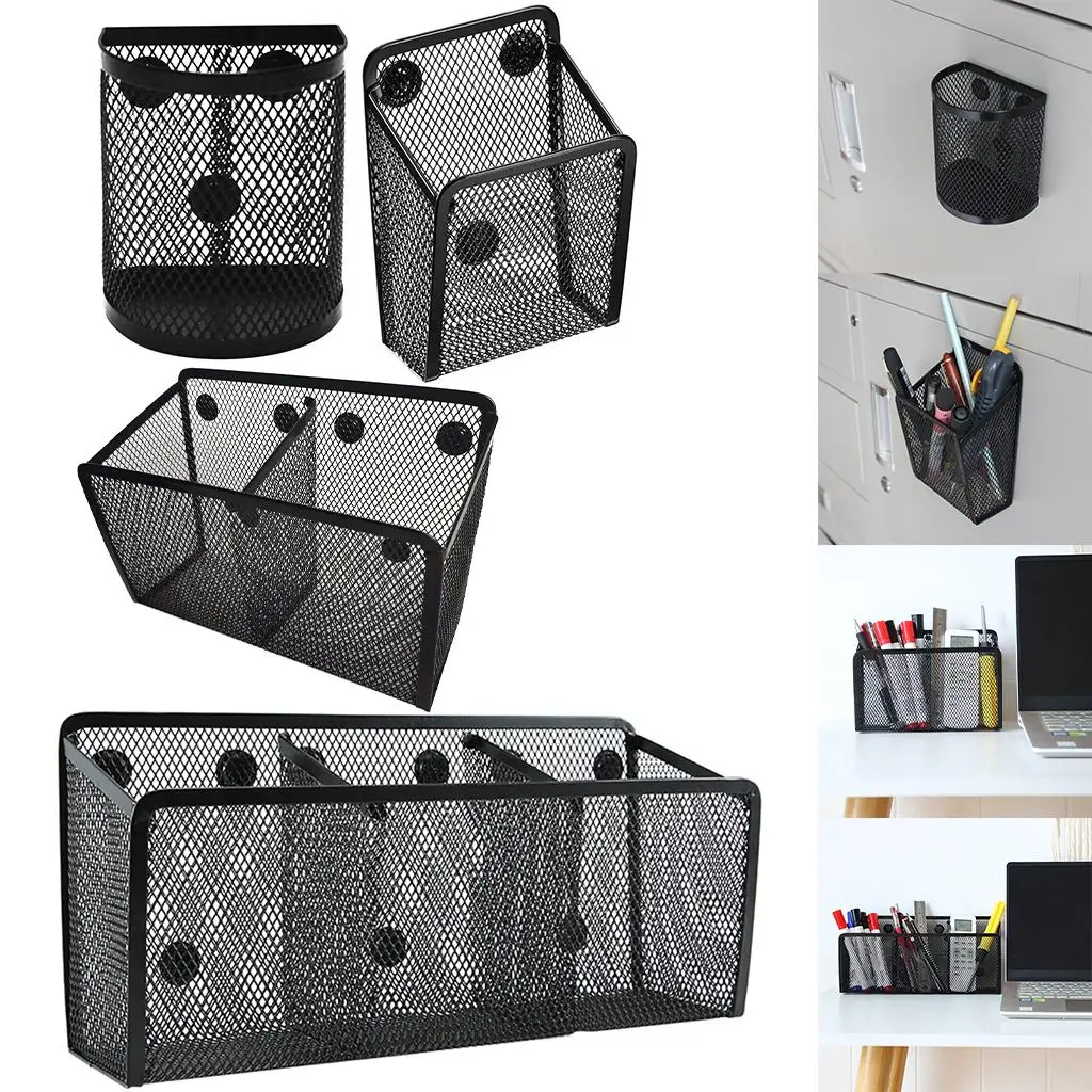 

Pencil Holder Black Mesh Basket Mesh Pen Holder Organizer for Kitchen Desk Refrigerator Pen Sundries
