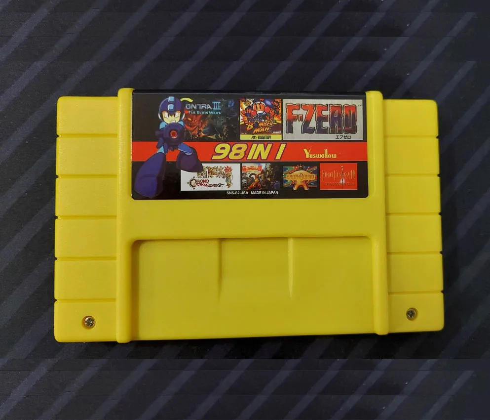 Yuswallow Super 98 in 1 US-Version Speicher karten für Videospiel automaten Kapitän Kommando Endkampf 3 Turles IV Megaman x 7