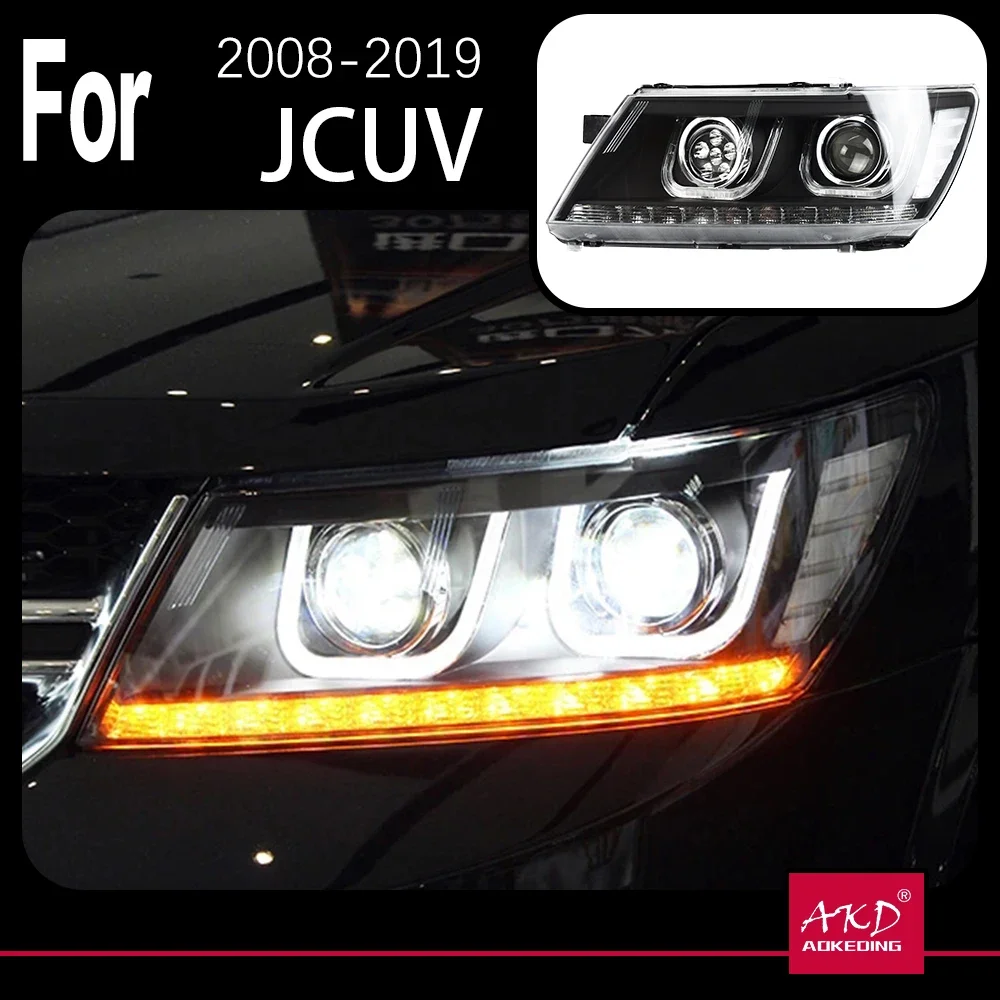 AKD Car Styling for Dodge Jcuv 2008-2015 Journey LED Headlight LED Head Lamp Projector Bi Xenon Hid H7