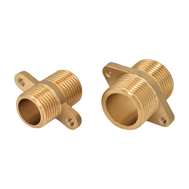 Brass Fixed Bracket Flange Nipple Joint 1/2 3/4 1