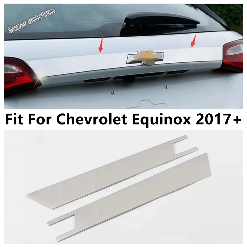 

Car Rear Trunk Tail Gate Door Strip Decoration Cover Trim Stainless Steel Accessories Exterior For Chevrolet Equinox 2017 - 2023